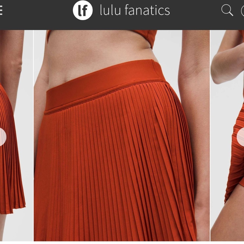 Lululemon Varsity High-Rise Pleated Tennis Skirt - Autumn Rust-Size 12-NWT - Picture 5 of 11